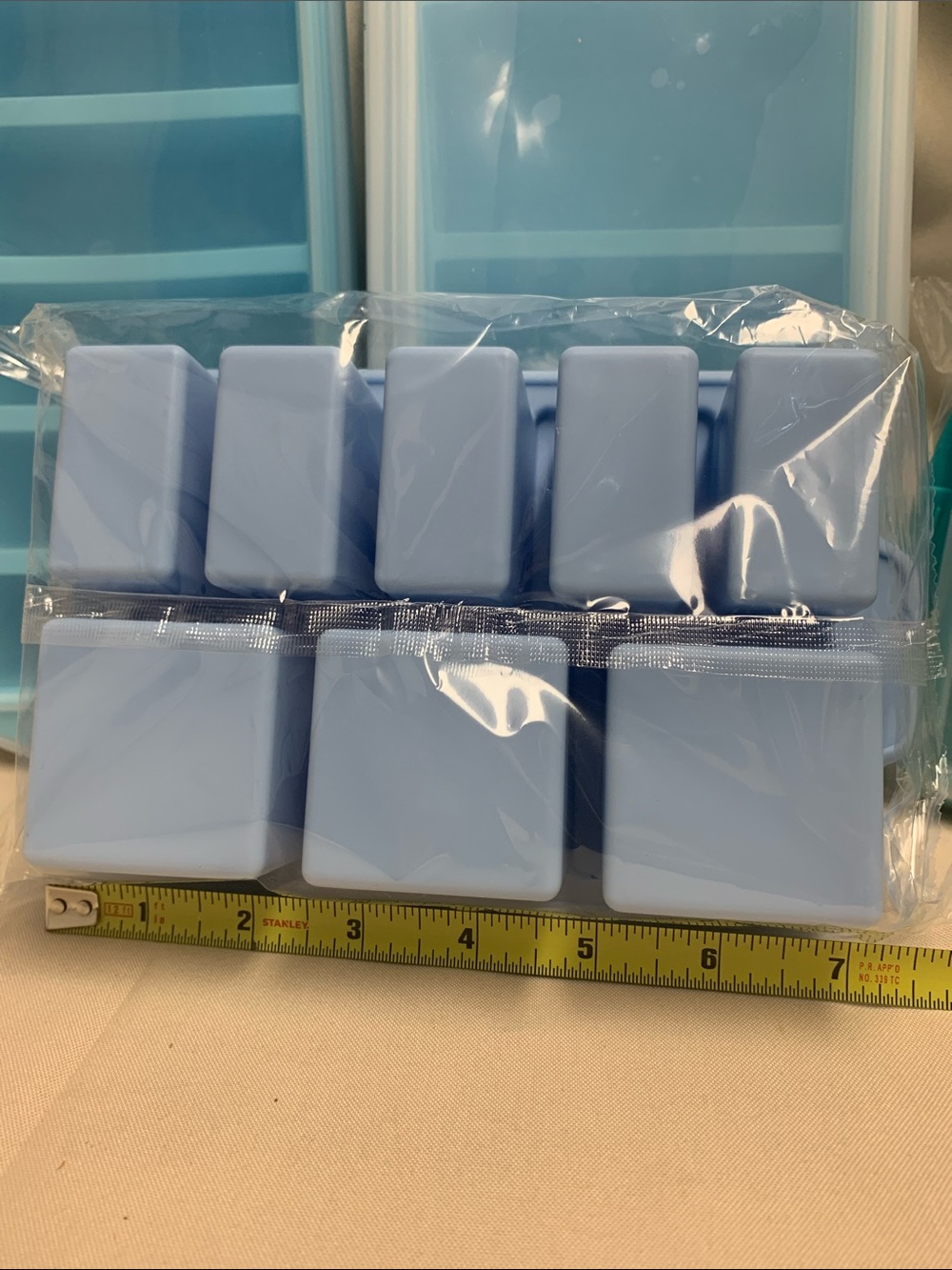 Blue and Mint Silicone Ice Cube Tray Set - Home Storage & Organization - Picture 7 of 8
